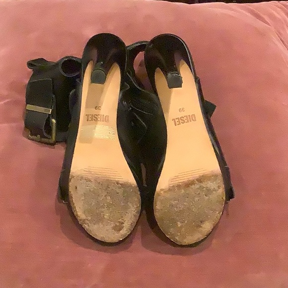 Diesel Melrose Riley Platform Heel Black Leather - Picture 6 of 7